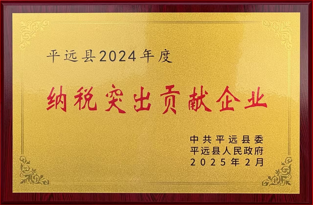 2024年度纳税突出贡献企业
